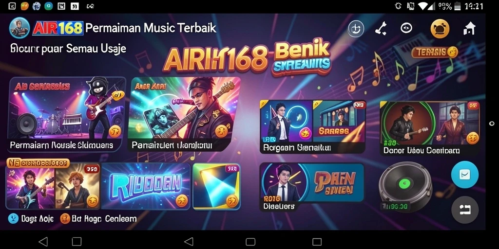 Tampilan screenshot gameplay AIR168 yang menampilkan pengalaman bermain musik menakjubkan.