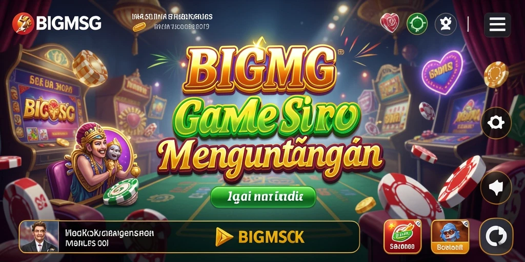 Tangkapan layar BIGMSG menampilkan permainan Kasino yang menarik dan interaktif.