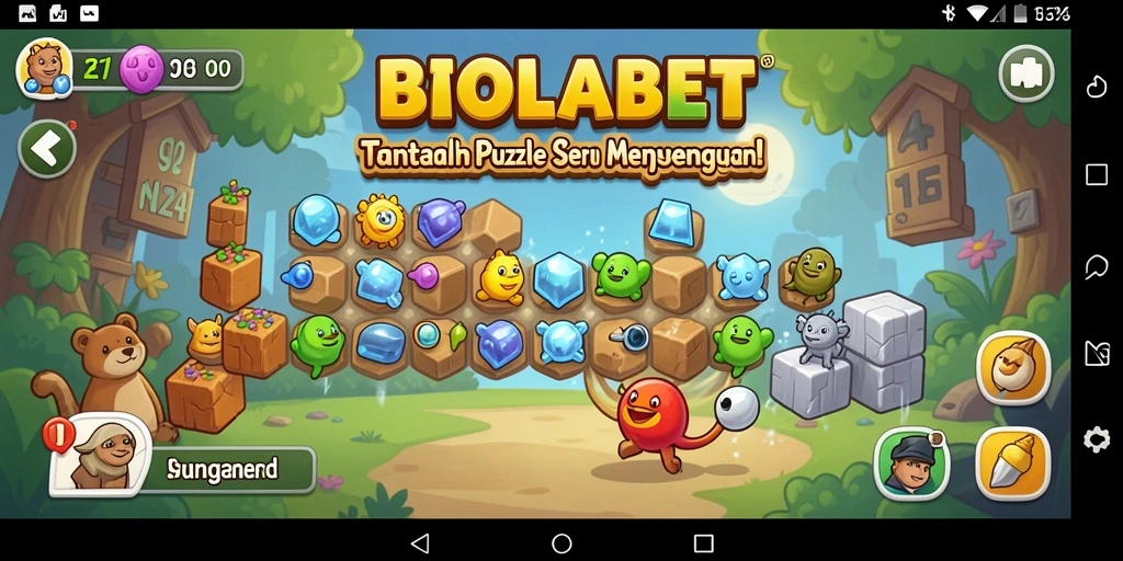 Tampilan permainan BIOLABET dengan tantangan Puzzle yang menarik.