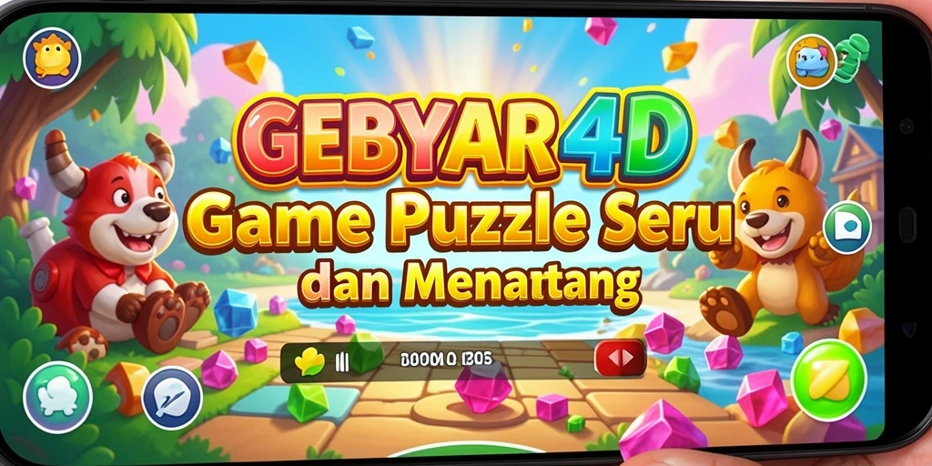 Tampilan gameplay GEBYAR4D yang menantang dan seru.