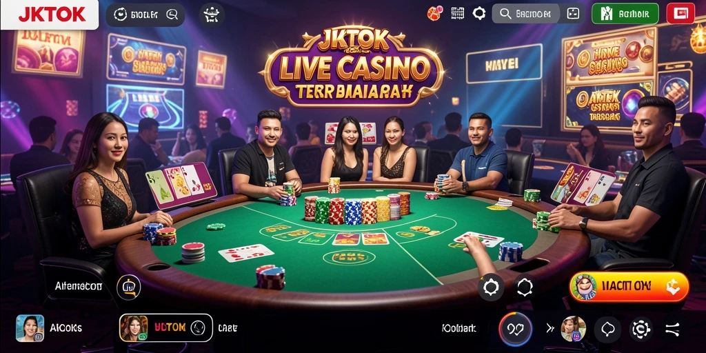 Tampilan gameplay JKTOK yang menarik dalam sesi Live Casino.