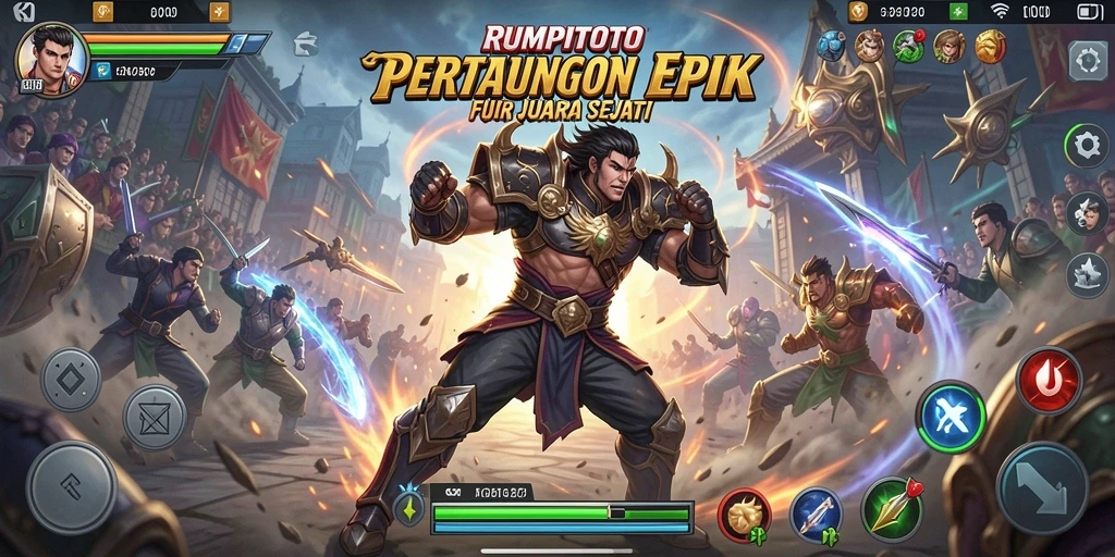 Tampilan gameplay RUMPITOTO dengan aksi pertarungan yang seru.