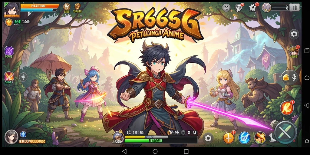 Tampilan gameplay SR6666 menampilkan aksi seru dan karakter anime yang dinamis.