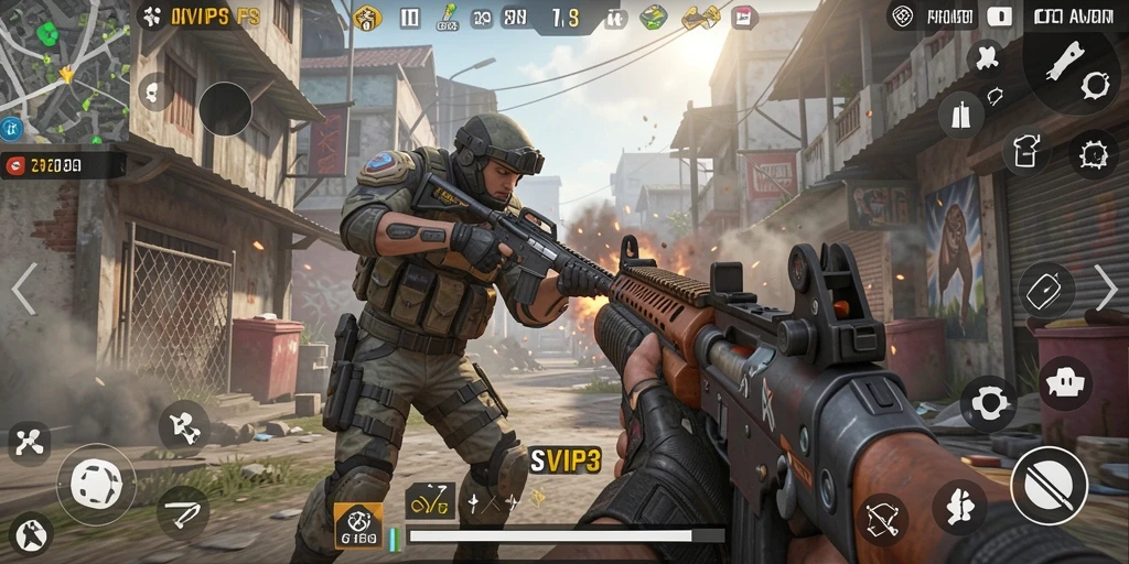 Tampilan aksi menegangkan dalam gameplay SVIP3 yang memukau.